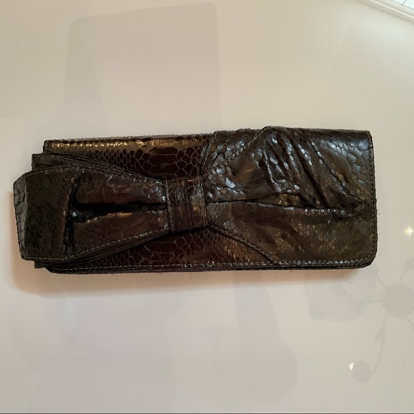 Nine West Faux Snakeskin Clutch - Picture 3 of 10